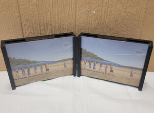 2pc Room Essentials Photo Frame C Shape Horizontal Black 5x7" Photo Holder Wood